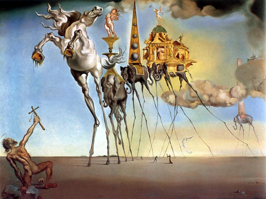 Tableau de Dali représentant Saint Antoine Abad