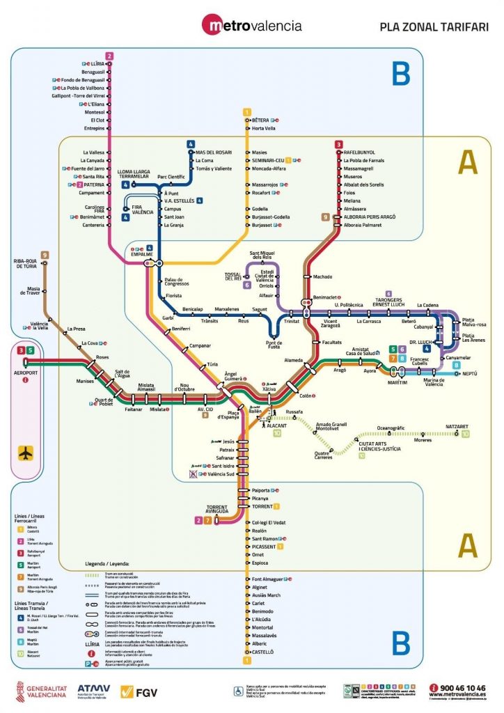 Plan métro Valencia 2022